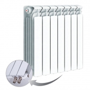 Биметаллический радиатор Rifar Base Ventil 500, 7 секций, с нижним правым подключением