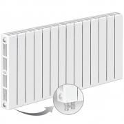 Биметаллический радиатор Rifar Supremo Ventil 500, 14 секций, с нижним левым подключением