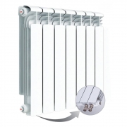 Алюминиевый радиатор Rifar Alum Ventil 500, 7 секций, с нижним правым подключением