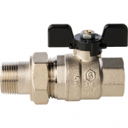 Кран шаровой STOUT с накидной гайкой (бабочка) 3/4" (SVB-0007-000020)