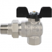 Кран шаровой STOUT с накидной гайкой (бабочка) угловой 1/2" (SVB-0008-000015)